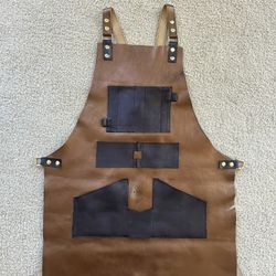 Handmade Apron with Premium Sheep Leather  