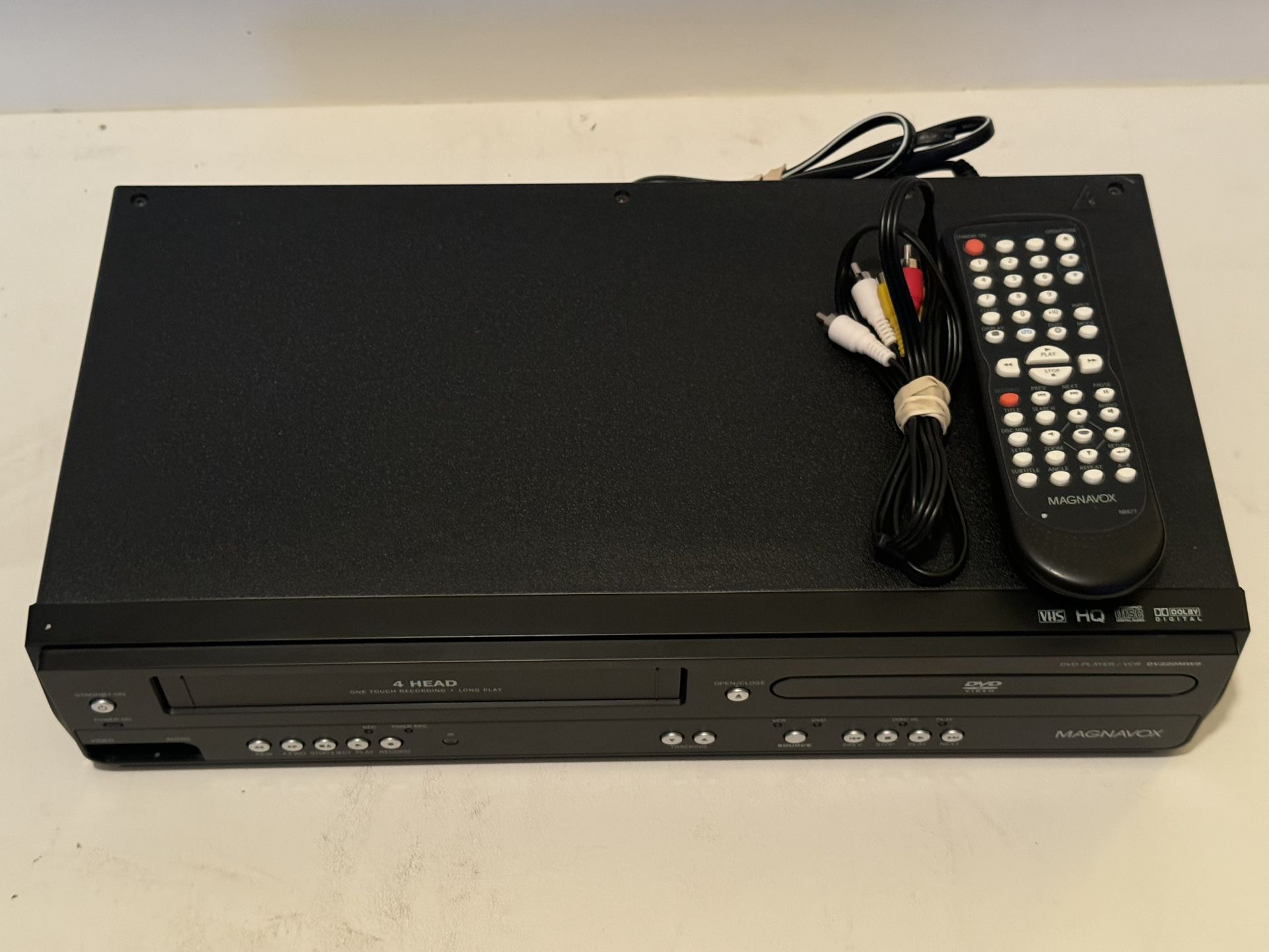 Magnavox DV220MW9 DVD VCR Combo Player VHS Recorder With Remote - Tested & Works