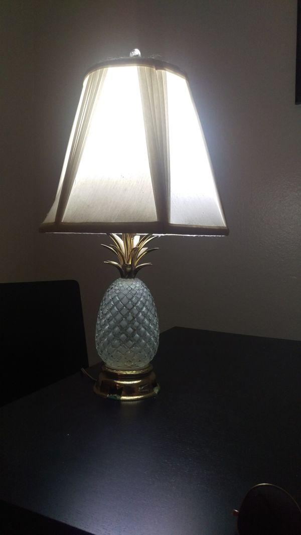 Heyward House Vintage Crystal Glass Brass Pineapple Lamp For In Heyward House Vintage Crystal Glass Brass Pineapple Lamp For In San Diego Ca Offerup