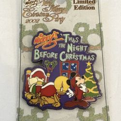 Disney 2002 Mickey’s Very Merry Christmas Party Twas the Night Before LE2500 Pin