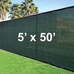 $40 (New in Box) Outdoor 5x50 ft privacy fence, mesh shade cover for garden wall yard backyard
