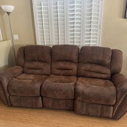 Brown Reclining Couch