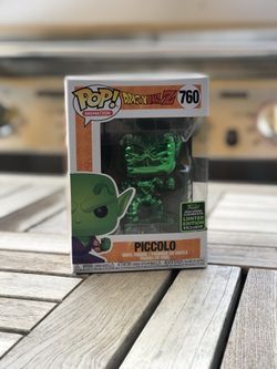 DRAGONBALL Z CHROMED PICCOLO #760 FUNKO POP ECCC 2020 SHARED FYE EXCLUSIVE