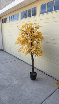 Faux yellow plant