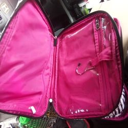 Zebra Print Mini Luggage Bag W/ Barbie Doll