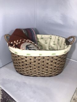 Storage wicker basket