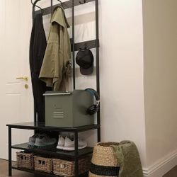 Entryway Hall Tree with Coat Rack, Bench And Shoe Storage