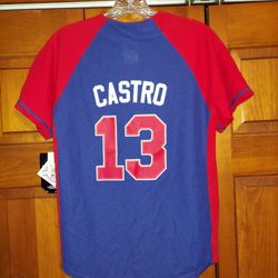 MENS MEDIUM CHICAGO CUBS STARLIN CASTRO #13 JERSEY NEW WITH TAGS 