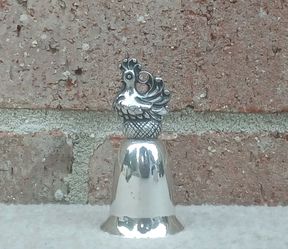 Vintage Reed & Barton Silverplate Twelve Days Of Christmas 3 French Hens Ornament Bell