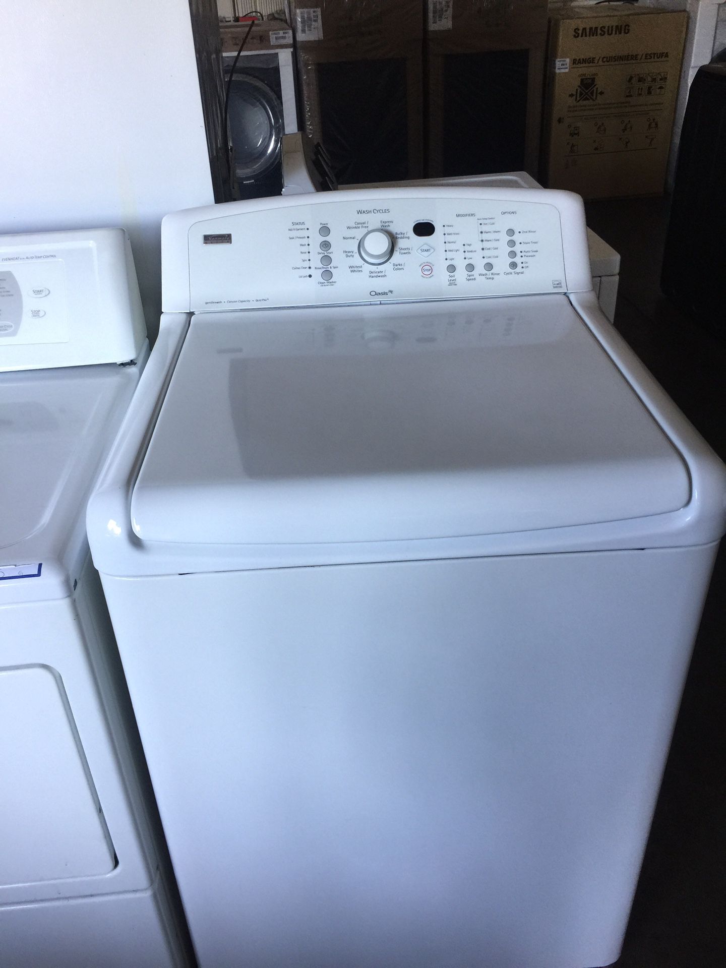 Kenmore washer and gas dryer set