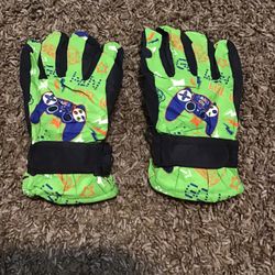 Kids Ski Gloves Waterproof Winter Snow Ages 6-10 Years