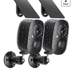 Brand New 2K Solar Security Camera Set (2 Cameras + 2 Solar Panels)