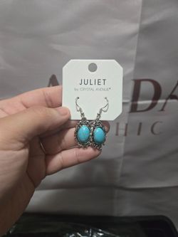 Juliet by Crystal Avenue Turquoise Drop Earrings
