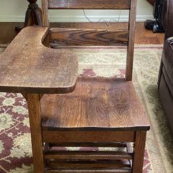 Antique wooden school desk