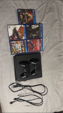 PS4  with 2 Controllers and 5 Games