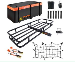 MeeFar Hitch Mount Cargo Carrier Basket 53"X19"X5" With Waterproof Bag