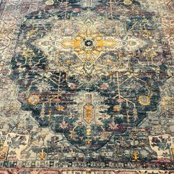 Nuloom colorful rug - blues and yellows. 