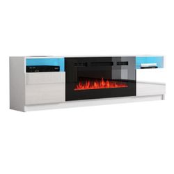 Fireplace TV Stand WHITE new in box