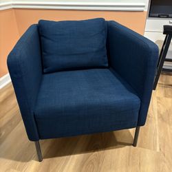Armchair, EKERÖ, dark blue - IKEA