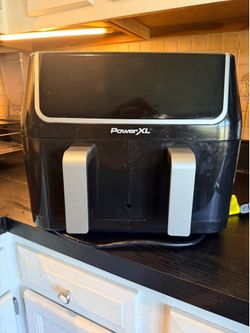 PowerXL Vortex Dual Basket Air Fryer, featuring a 10-quart