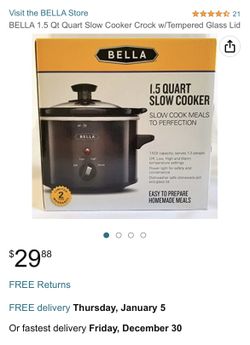 Bella 1.5 qt Slow Cooker