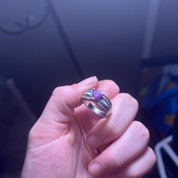 Sterling Silver Opal Ring 