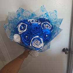 Blue and White Eternal Roses
