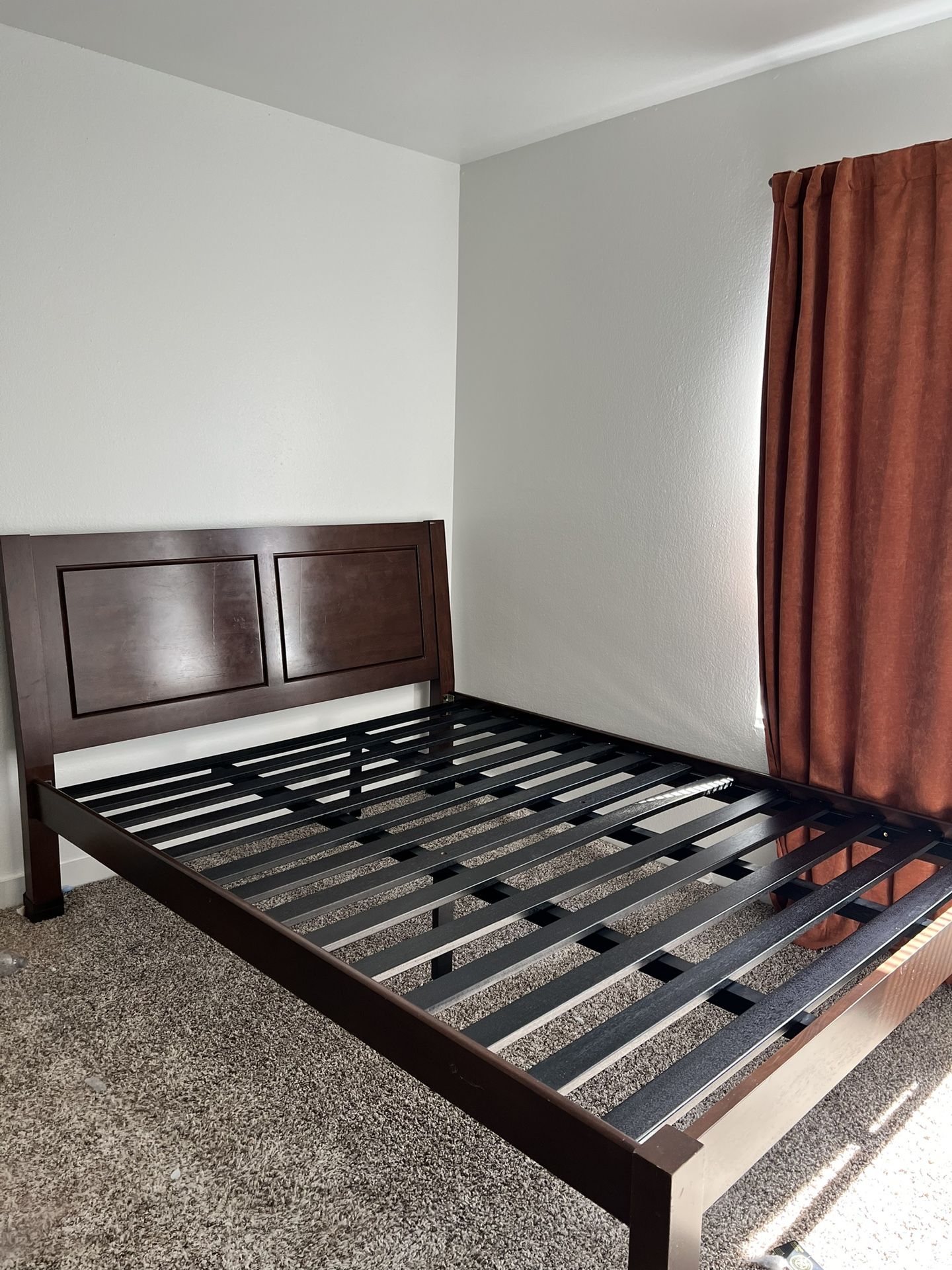 Wooden Bed Frame And Slats Queen Size