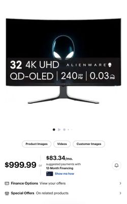 Alienware 32in 4k UHD OD-OLED