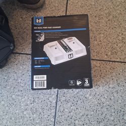 HART 40V 6AH BATTERY & DUAL BATTERY CHARGING BASE