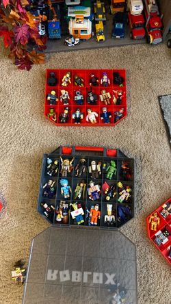 Roblox Figures Lot and Jazware Fortnite Battle Bus And Remote Control Semi Truck