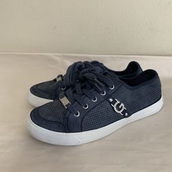 G by Guess GG Baylee-C Women’s Navy Silver Low-Top Sneakers, Size 6 M Shoes