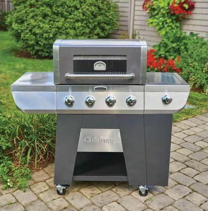 NEW Cuisinart Deluxe 4-Burner Propane Gas Grill with Side Burner
