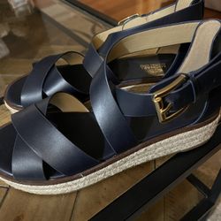 MK Sandals Navy Color Size 8.5.
