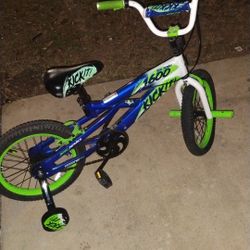 Kick It BMX Nice Bike With Training Wheels Just Need Air In Good Condition For 4yr Up To 8yr