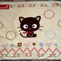 Vintage Sanrio CHOCOCAT Throw Blanket 55” X 39” 