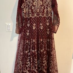 New Womens Maxi Dress Partywear Pakistani 