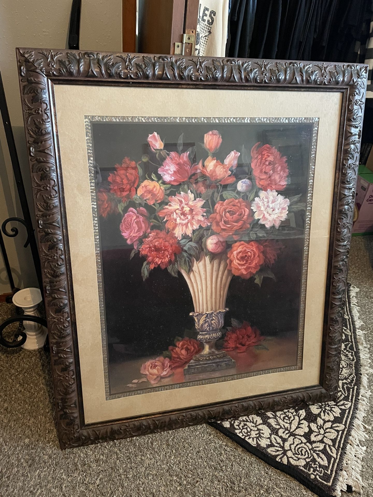 HUGE vintage Flower Picture
