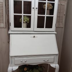 Refinished Vintage Secretary Desk Bookcase
