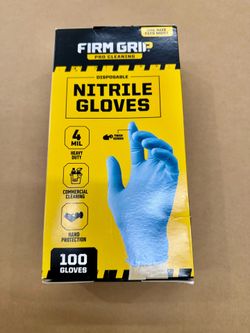 FIRM GRIP — PRO CLEANING - Disposable Nitrile Gloves-One size  (100 gloves)