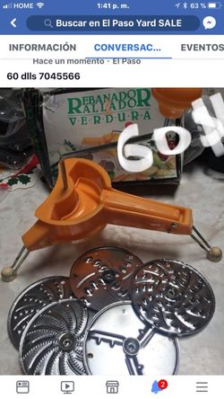 Mulinex rebana , pica fruta y verdura ,juliana 60 dlls northeast