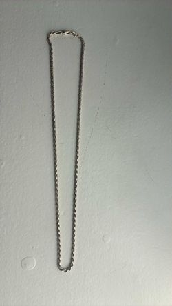 Silver Rope Chain Necklace