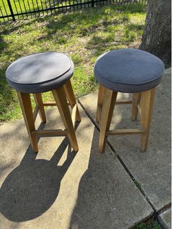 2 Set Cushioned Stools - 2ft & 26”, Used Condition, Pickup Today