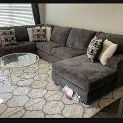By Ashley Slate Ballinasloe Sectional Couch With Chaise 📣 Brand New 📣 Fastest Delivery 🚚 