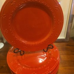 Firenza Red Plates – Set of 6 – Valentine or Holiday Use