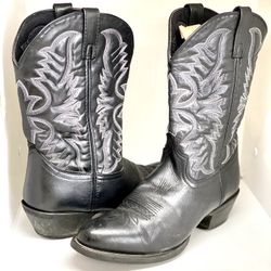 LAREDO Men’s Black Leather Boots Size 11.5D