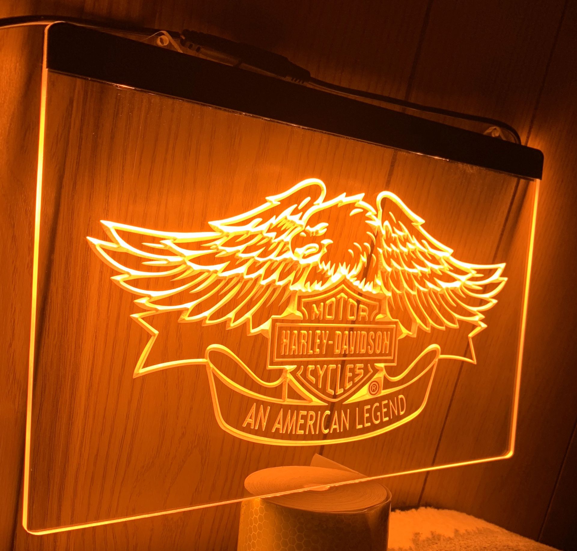 An American Legend 3D Engraved LED Neon Light Sign Wall Decor