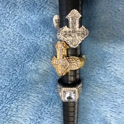Big Cross Diamond Rings 
