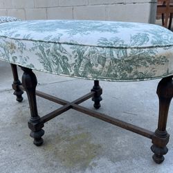 Vintage French  Bench /Footstool 