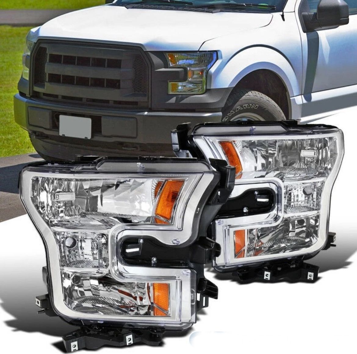 15-17 Ford F150 Replacement Headlights Pair